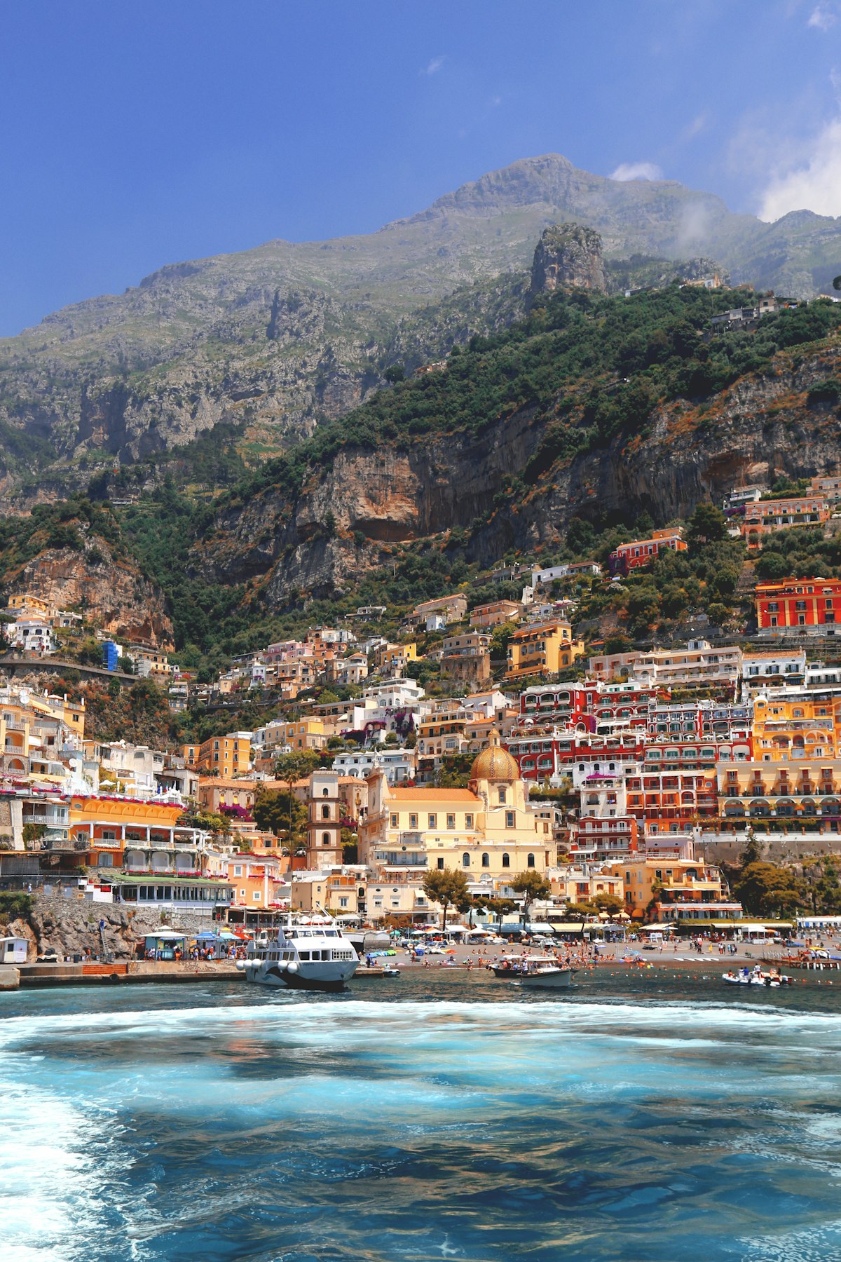 Colourful cliffside houses of Positano on the Amalfi Coast